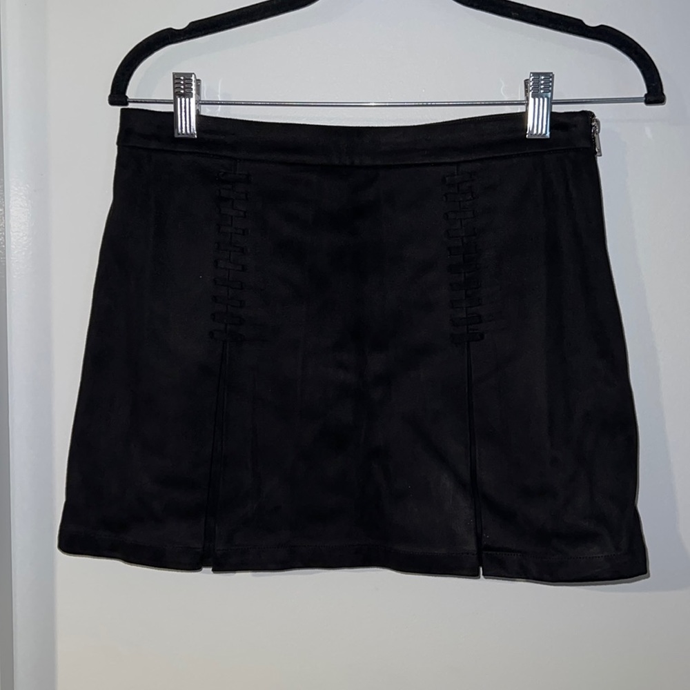 Black suede skirt. US size small